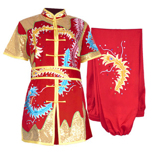 大业亨通武术刺绣长拳服装比赛竞赛表演彩服套路成人女儿童练武服