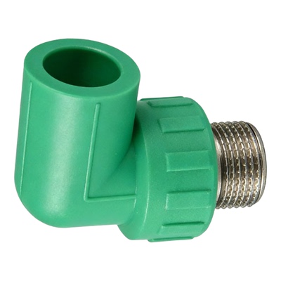 绿色PPR外丝弯头水管配件