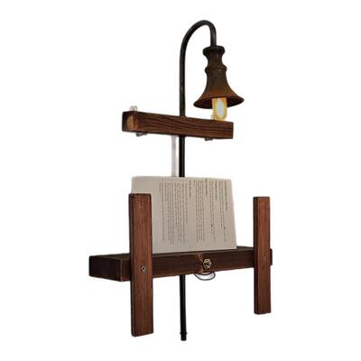 中古侘寂风复古民宿装饰氛围客厅卧室复古做旧木壁灯装饰日历挂架