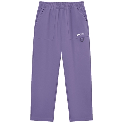 特步童装女童加绒伞兵裤儿童直筒户外运动裤秋冬新款大童保暖裤子