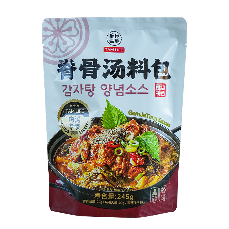 韩式土豆脊骨汤酱料韩国火锅底料延边大酱苏子粉排骨酱肉汤类调料