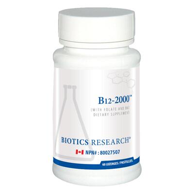 现货 加拿大 Biotics Research B12 2000 Lozenges 维生素B12