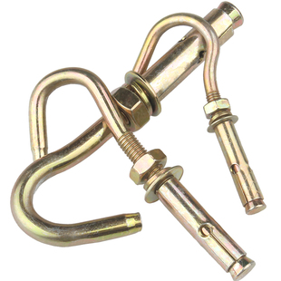 304不锈钢膨胀挂钩螺丝镀锌吊环膨胀螺栓风扇吊勾井盖拉爆M6M8M12