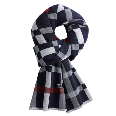 七匹狼冬季男围巾羊毛保暖礼盒款