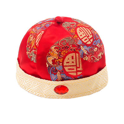 婴儿帽子春秋男宝宝古装周岁生日