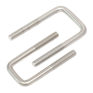 304不锈钢方型卡方卡直角U型卡扣固定夹方管卡箍抱箍U型螺栓螺丝