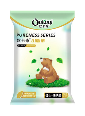 渠道专享】欧卡奇小熊裤纯净0添加纸尿裤试用装超薄拉拉裤体验装
