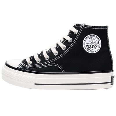 回力高帮休闲帆布鞋复古