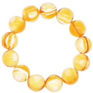 琥珀手串白雪山蜜蜡佛珠白花珀蜜蜡手串 药珀108颗念珠男女款