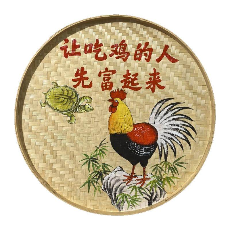 手工画鸡鸭鹅鸽农家乐墙饰餐馆