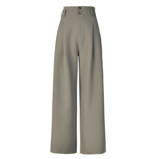 高腰阔腿裤女秋季复古洋气宽松显瘦垂感休闲西装长裤直筒拖地甩裤