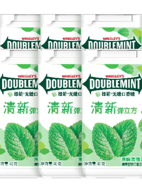 绿箭无糖薄荷味口香糖40g×6瓶