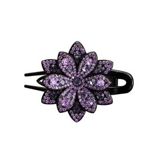 盘头发夹女中老年水钻发饰妈妈渐变鸭嘴夹后脑勺时尚头花头饰夹子