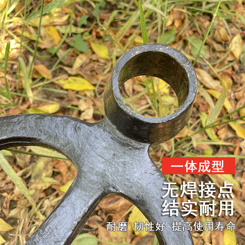 农用叉锄锄头耙子/长木柄全钢锄三齿锄园林园艺开恳松土翻地工具