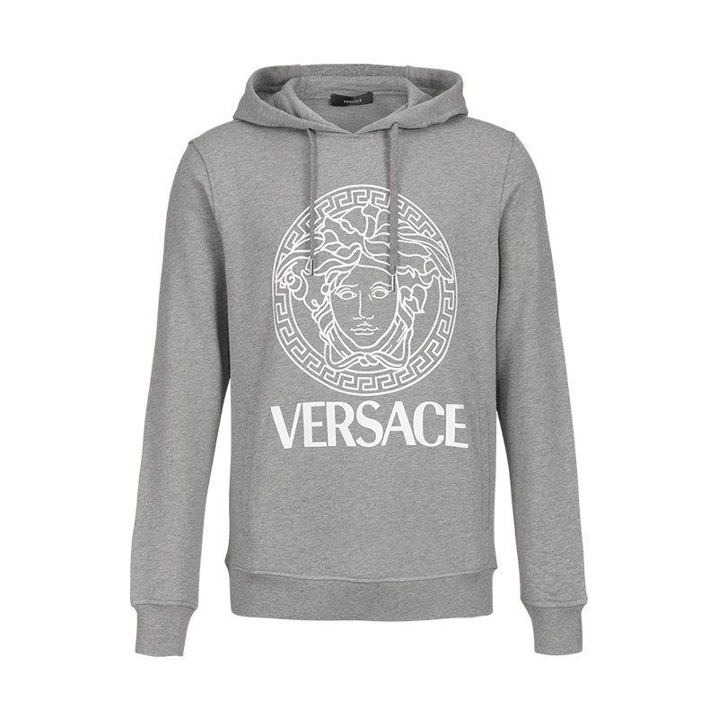 【自营】Versace/范思哲男士套头卫衣帽衫美杜莎印花连帽舒适长袖
