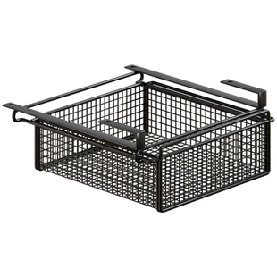 桌下抽屉式收纳盒文件架办公桌隐形可抽拉a4资料试卷置物架桌面铁艺书架书桌文具整理盒笔筒工位杂物隐藏神器