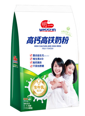 明一成人营养高钙高铁奶粉400g*3