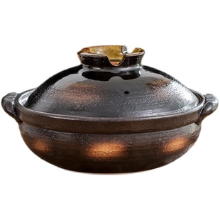 日本万古烧砂锅原装进口耐高温干烧不裂日式土锅炒菜煲汤煲仔饭熬