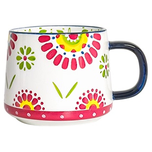 〖花季限定咖啡杯〗田园风陶瓷高颜值特别杯子精致轻奢水杯牛奶杯