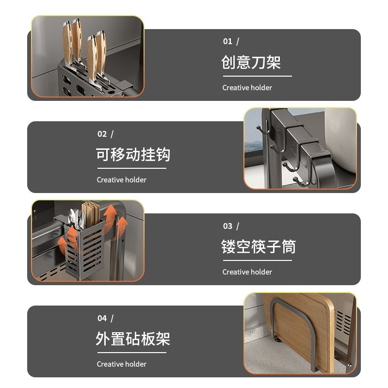 可伸缩厨房置物架微波炉架子台面桌面家用双层电饭锅支架烤箱收纳