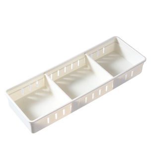 抽屉分格收纳盒办公桌橱柜内置文具笔长方形塑料书桌整理小放置盒