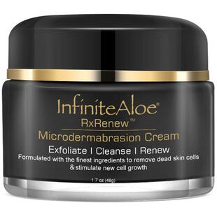 infiniteAloe微晶面部磨砂膏温和去角质脸部清洁深层身体提亮温和