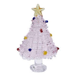 圣诞节琉璃圣诞树装饰品拉丝玻璃桌面氛围创意礼品场景布置小道具