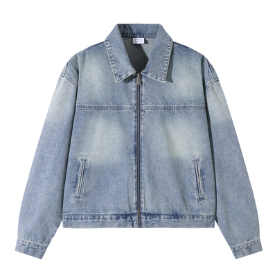 SANBAI叁佰蓝眼泪牛仔夹克