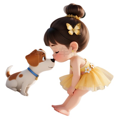 治愈可爱萌主萌宠狗狗装饰贴