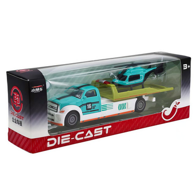 合金直升机救援可拉伸玩具车