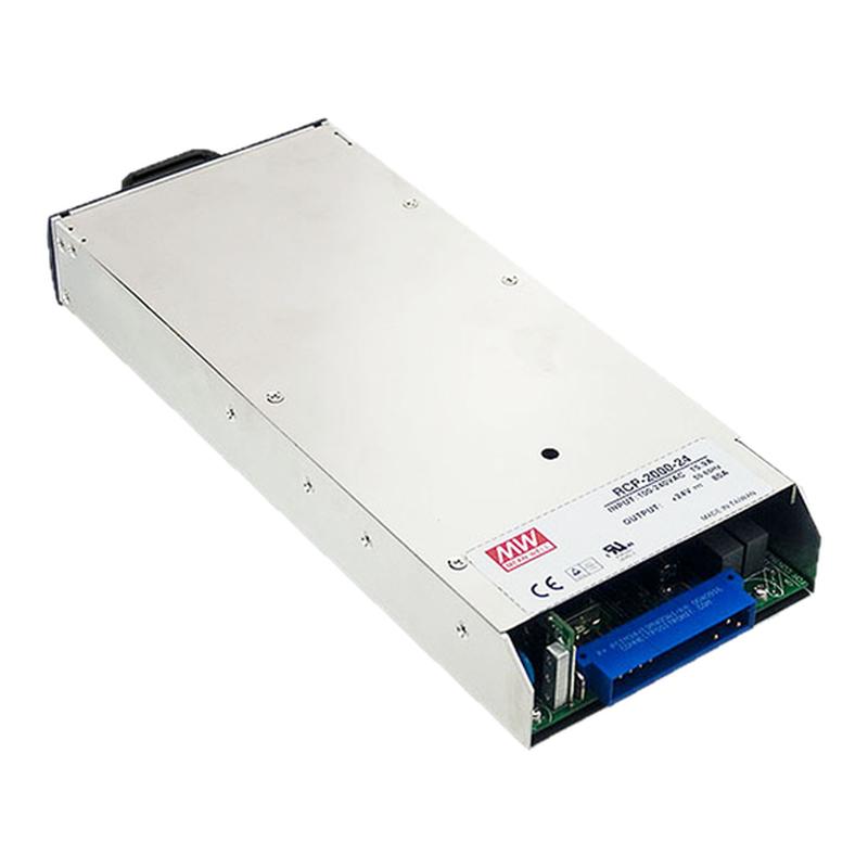 明纬RCP-2000-12/24/48V开关电源1200W机架安装前置式整流器2000W