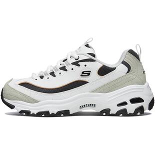 Skechers斯凯奇女鞋老爹鞋秋冬季款黑白金厚底情侣男经典款熊猫鞋