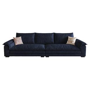 帕沙曼帆船布艺沙发雪尼尔小户型客厅新款复古风大坐深可拆洗简约