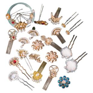 唐风发梳古风发饰优雅古装发簪插梳古装发钗U钗子明制汉服头饰