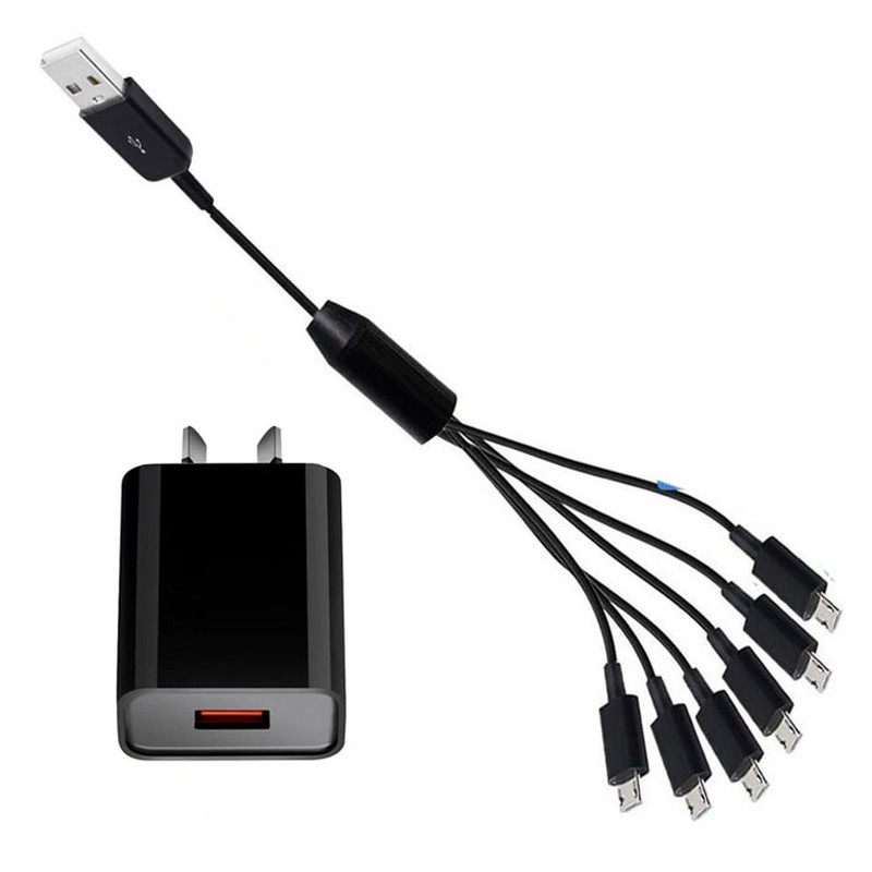usb转micro USB老款式安卓数据线一拖四五多头充电器充电线多功能
