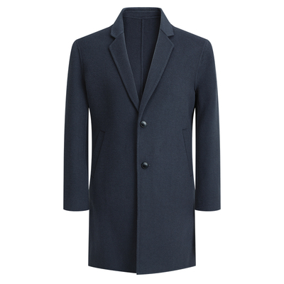 浪登绵羊毛保暖双面呢外套中长款