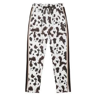 秒发CLUT STUDIO 21春季新品奶牛纹丝绒长裤运动休闲裤男女款韩国