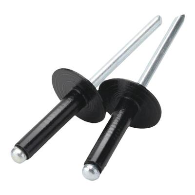 泽克黑色大帽开口型抽芯圆头