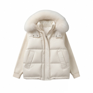 胖mm特大码白色加厚保暖羽绒棉服女韩系简约慵懒风高级感马甲外套