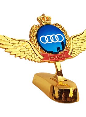 奥迪A4L A6L Q5L车标改装A3机盖装饰贴纸Q3立标车头车贴定制金属