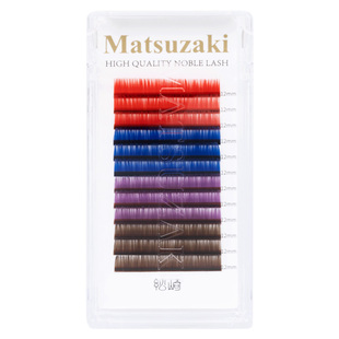 松崎混装手开花彩色圆毛嫁接睫毛轻软自然浓密种睫毛美睫师假睫毛