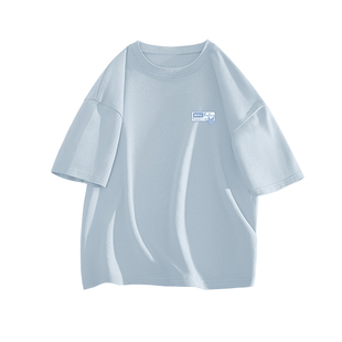 真维斯纯棉短袖t恤男士内搭打底衫男款2026新款蓝色男生半袖男士L