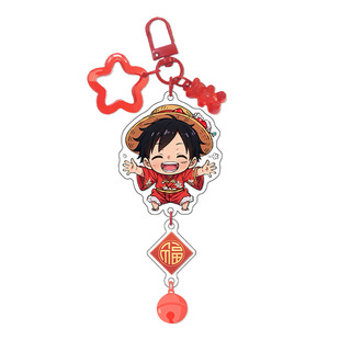 2026新年款乔巴钥匙扣Q版书包小挂件吊坠亚克力航海贼王动漫周边