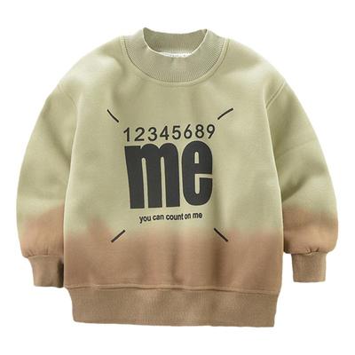 一体绒男童卫衣秋冬儿童加厚上衣