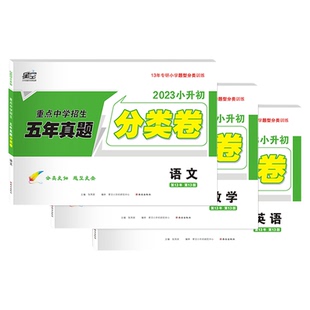 2026小白鸥分类卷超详解小升初真题试卷语文数学英语重点中学招生分班五年真题小学专项训练总复习小考五升六年级分类卷