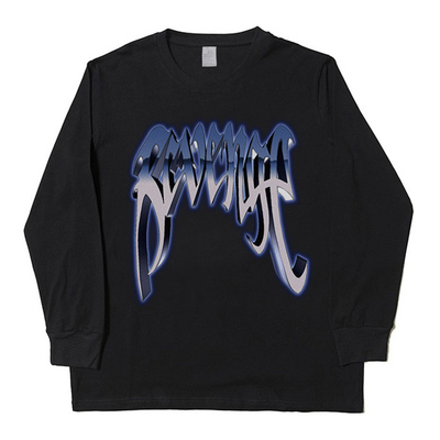 xxxtentacion Revenge Logo Vintage暗黑嘻哈复古宽松圆领长袖t恤