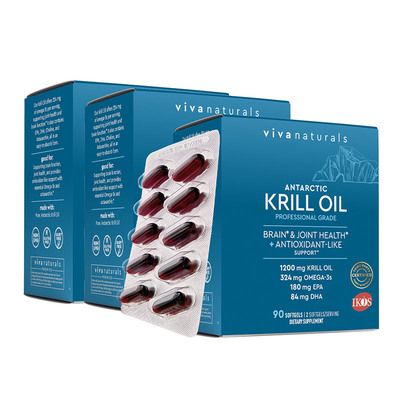 viva进口南极磷虾油90粒3盒