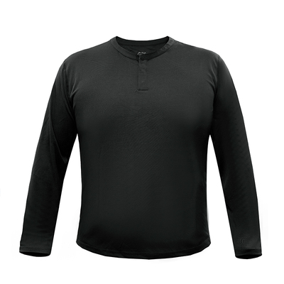 猫虎兽新款亨利领长袖T恤