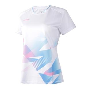 2025新款李宁羽毛球服女速干比赛训练短袖T恤大赛服男透气AAYU234