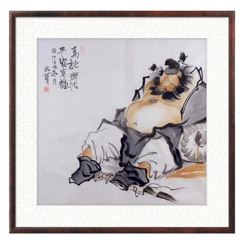 钟馗醉酒钟馗捉鬼国画人物手绘字画书画王文华四尺斗方三尺GG100